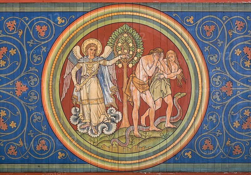 Built in 1893, ceiling paintings by Adolf Quensen, St., Sankt, Saint