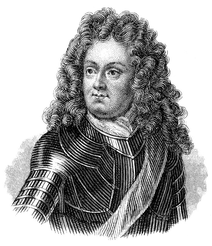 Portait of John Churchill, 1st Duke of Marlborough, 1650 - 1722, an English soldier and statesman, Portrait von John Churchill, 1. Duke of Marlborough, 1650 - 1722, ein englischer Feldherr im Spanischen Erbfolgekrieg und der erste Duke of Marlborough