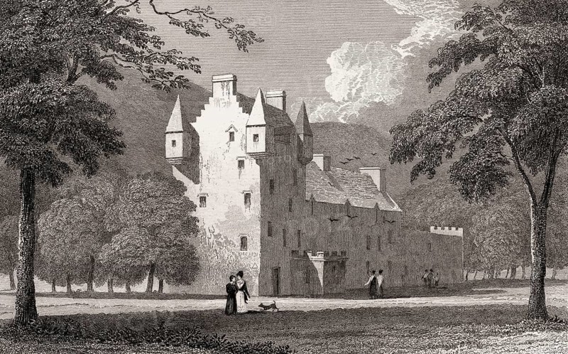 Meggernie Castle, Perth and Kinross, 19th century, from Modern Athens by Th. H. Shepherd