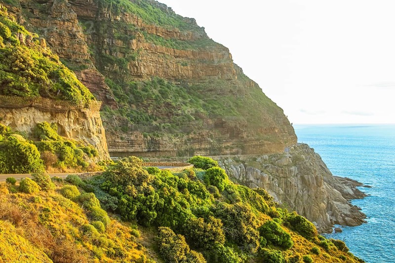 Chapman's Peak Drive at sunset, Cape Town, South Africa, Africa