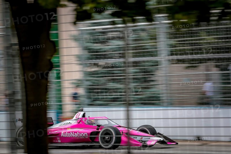 KYLE KIRKWOOD (27) of Jupiter, Florida runs through the streets during the Honda Indy Toronto in Toronto, ON, CAN