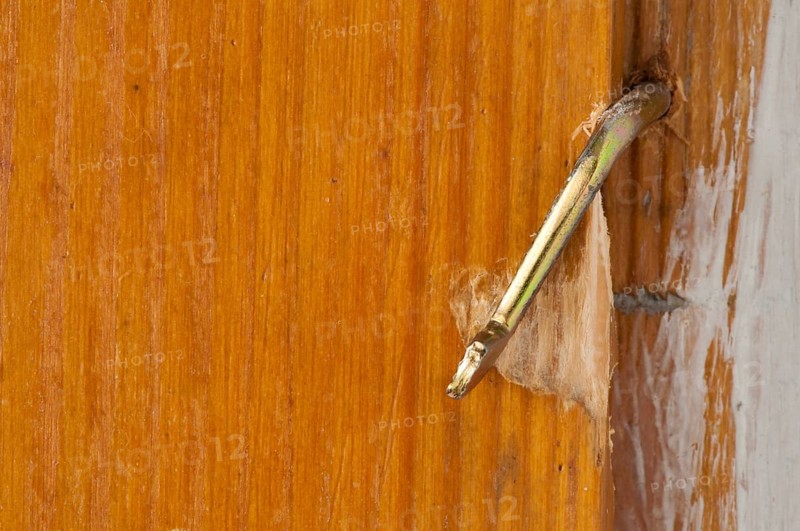 Door lock close up. Horizontal image
