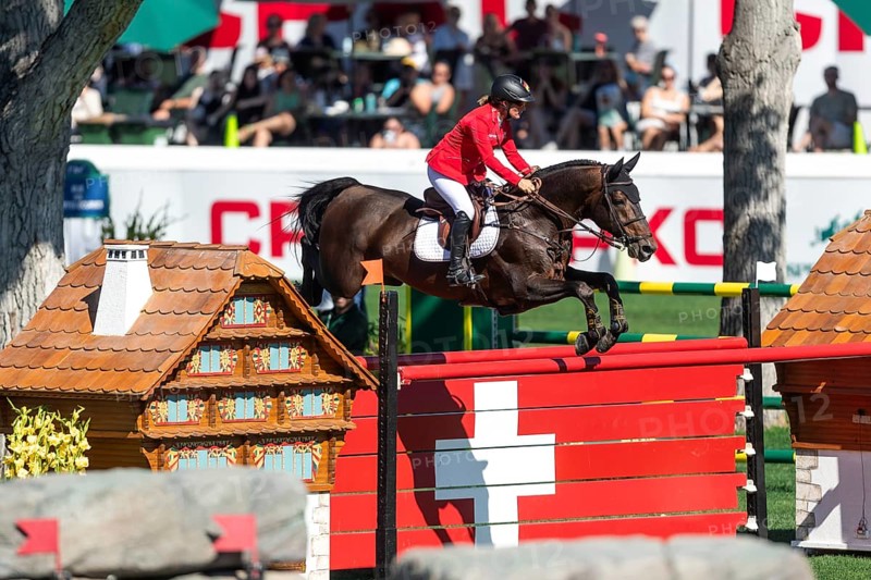 Calgary, Canada, Sept., 7, 2024. Jorne Sprehe of Germany, riding Toys competes in the BMO Nations Cup during the CSIO Spruce Meadows, Masters, presented by Rolex, North America