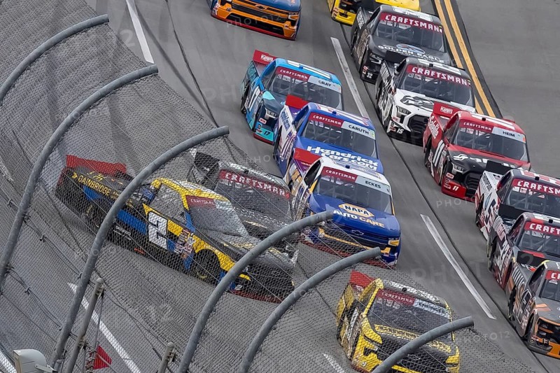 Love's RV Stop 225 driver, NICHOLAS SANCHEZ (2), brings out the caution as he wrecks during the Love's RV Stop 225 at Talladega Superspeedway in Lincoln, AL, Lincoln, United States of America