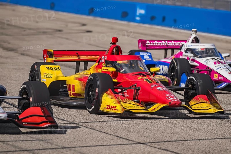 NTT INDYCAR SERIES driver, ALEX PALOU (10) (ESP) of Barcelona, Spain races through the turns during the Hy-Vee Milwaukee Mile 250's at The Milwaukee Mile in West Allis, WI, West Allis, United States of America