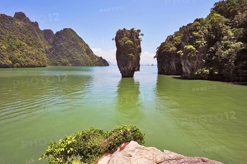 The magnificent island of James Bond. Island-vase in shallow lagoon of the southern seas. Thailand