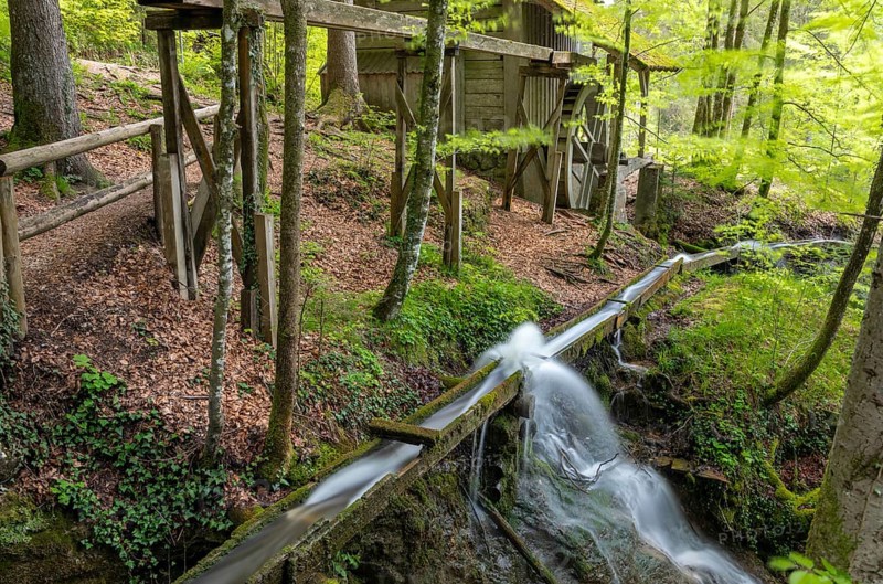 Old abandoned mill in the Plötz Gorge near Salzburg, Austria, Europe