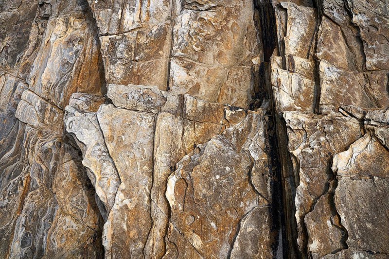 Slate stone texture in Playa las catedrales Ribadeo Galicia Spain
