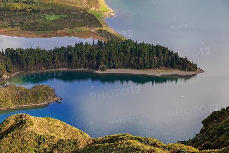 Peninsula on Lagoa do Fogo, San Miguel island of Azores
