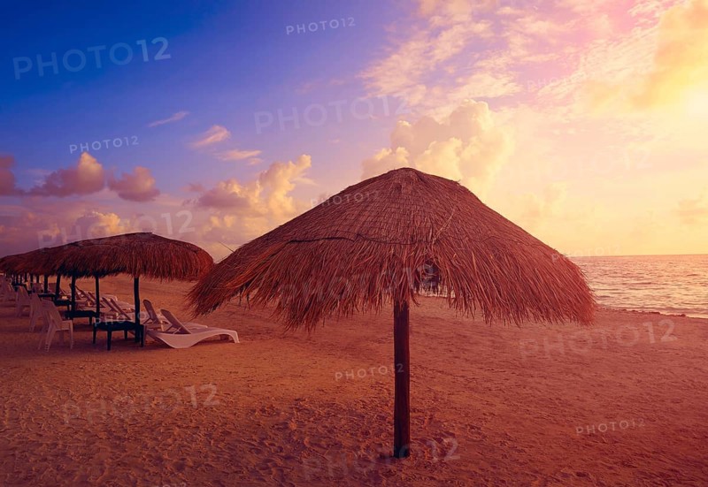 Riviera Maya sunrise in Caribbean Mayan Mexico