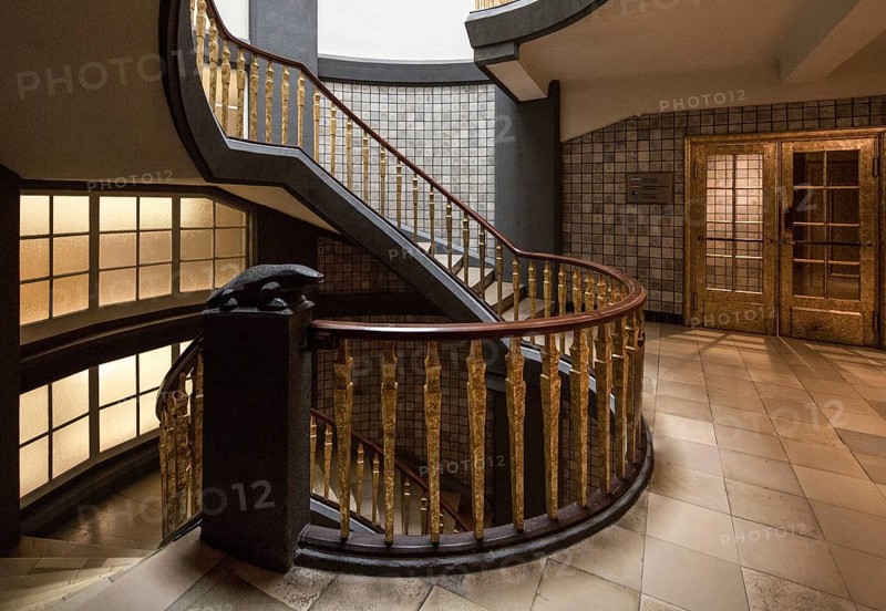 Hamburg, Kontorhaus MESSBERGHOF, built 1922-1924 by Hans and Oskar Gerson, penultimate floor of the staircase