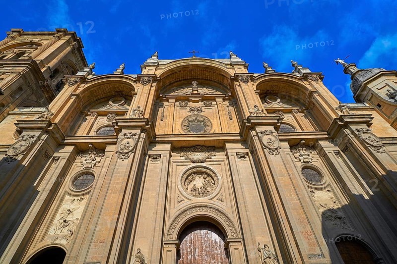 Granada Cathedral facade in Spain Andalusia