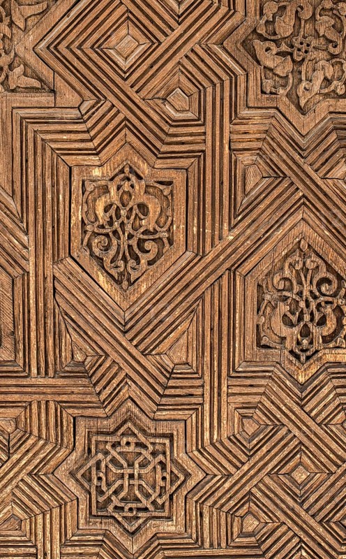 Islamic ornaments on wall. Arab symbols