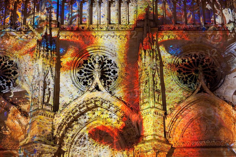 Spectacle at the cathedral of Orleans, Centre-Val de Loire, France, Europe