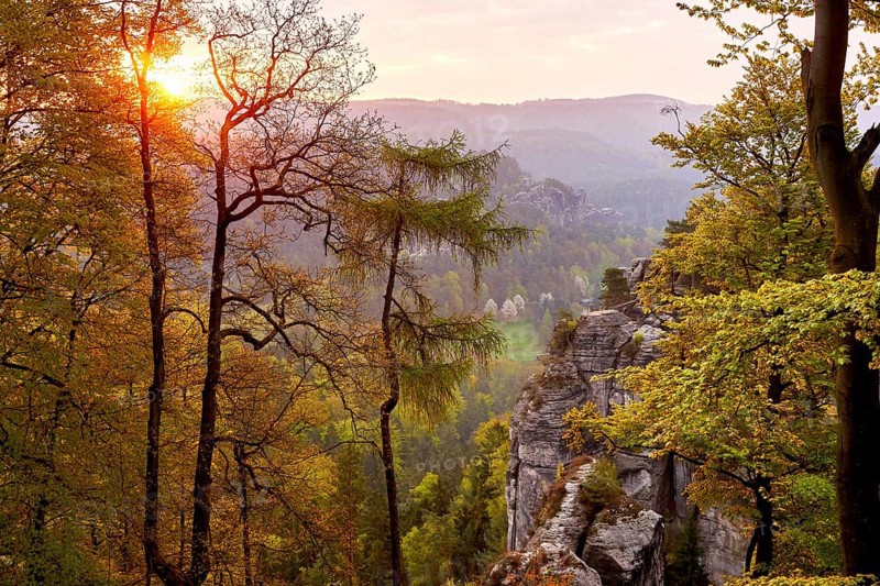 Rocky countryside in saxony