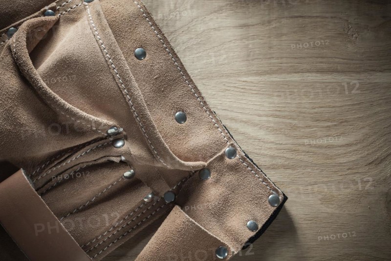 Leather tool belt Wooden board