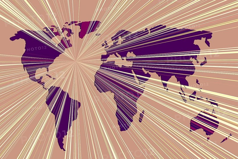 World map design. Earth with continents. Map of europe and america, Asia and Australia. Flat Earth map template for web site pattern, anual report, inphographics