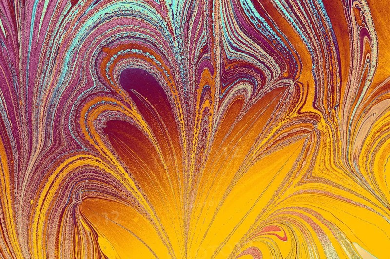 Abstract marbling floral pattern for fabric, tile design. background texture
