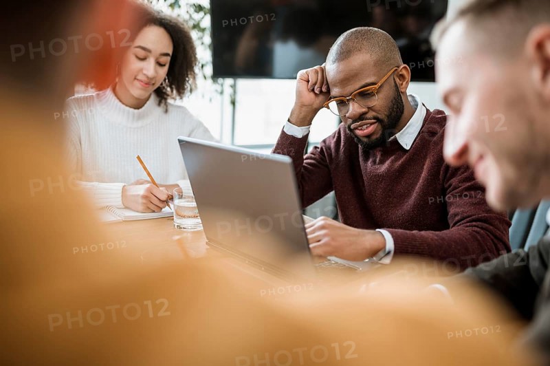 People table office during meeting