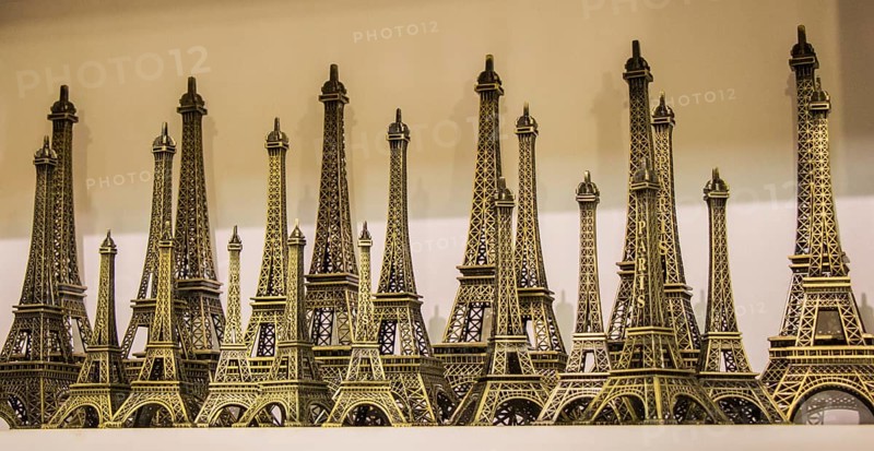 Set of the little model Eiffel Towers