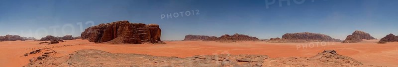 A panorama picture of Wadi Rum's landscape