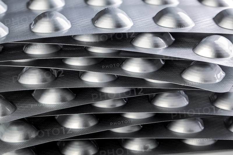 Stack of tablets in blister packs