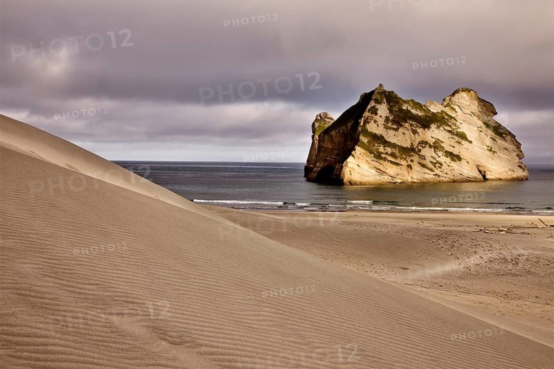 Farewell Spit New Zealand beach Rock haystacks