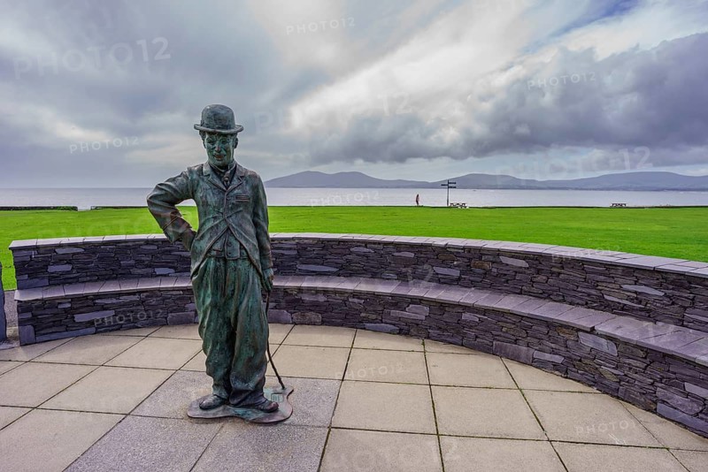 Statue of Charlie Chaplin County Kerry, Waterville, Ireland, United Kingdom, Europe