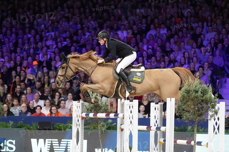 Philipp Schulze Topphoff of Germany competes in 1.60m FEI Jumping World Cup at Jumping Amsterdam in Amsterdam, The Netherlands, Europe