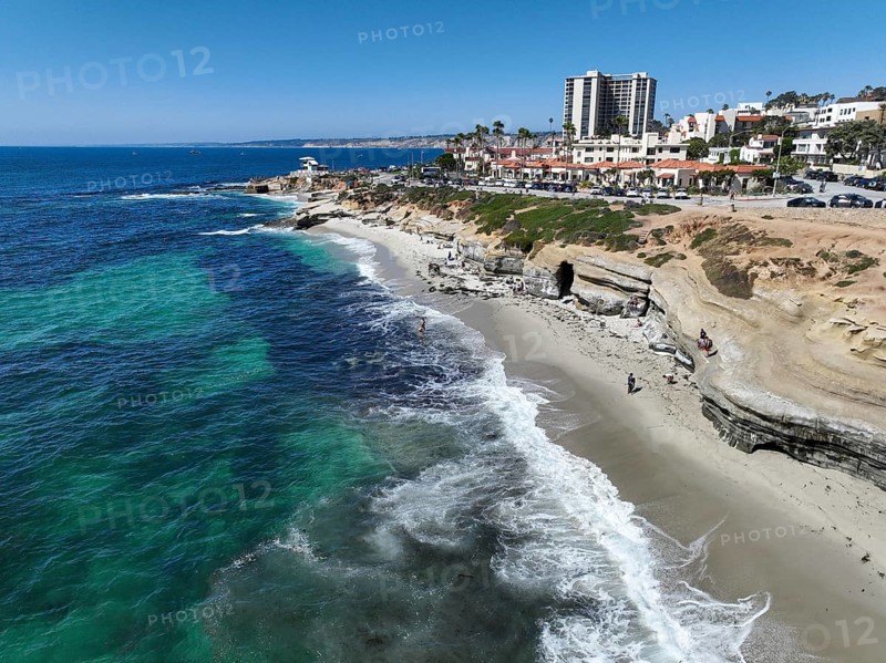Aerial view of La Jolla cove and beach in San Diego California. travel destination in USA