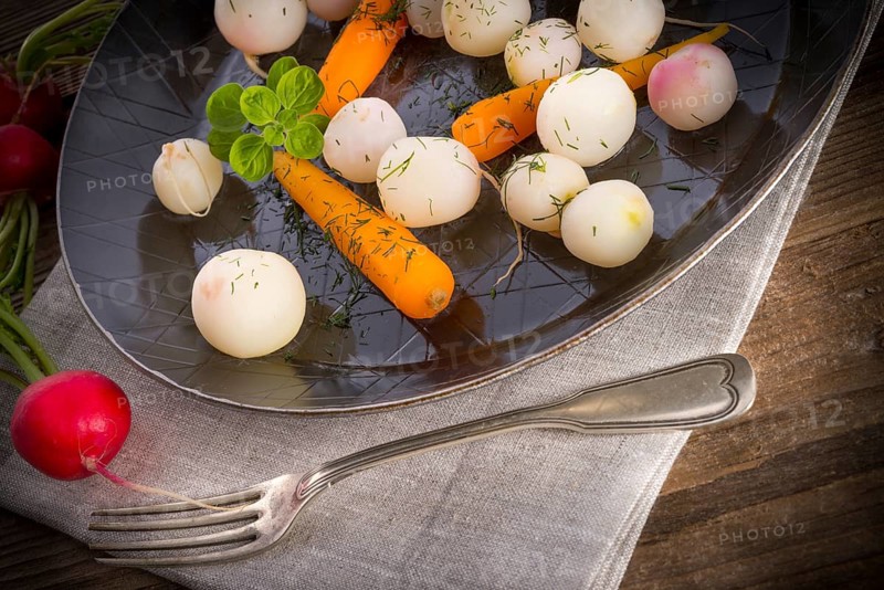 Tasty roasted radishes