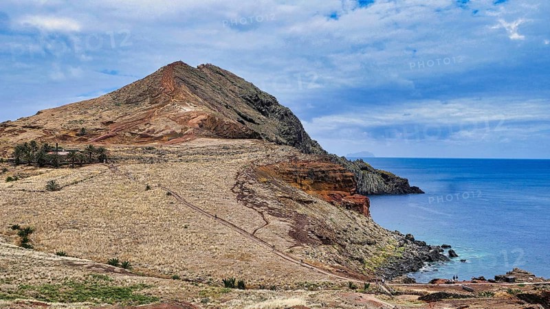 View of the Pico do Furado and the Casa Sardinha on the Ponta de São Lourenço in Madeira