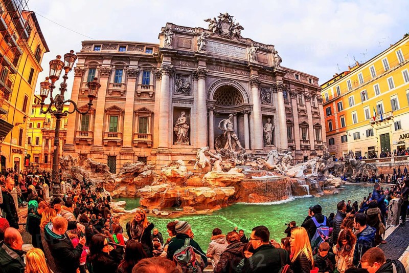 Italy, Rome. Trevi Fountain Austria, Europe