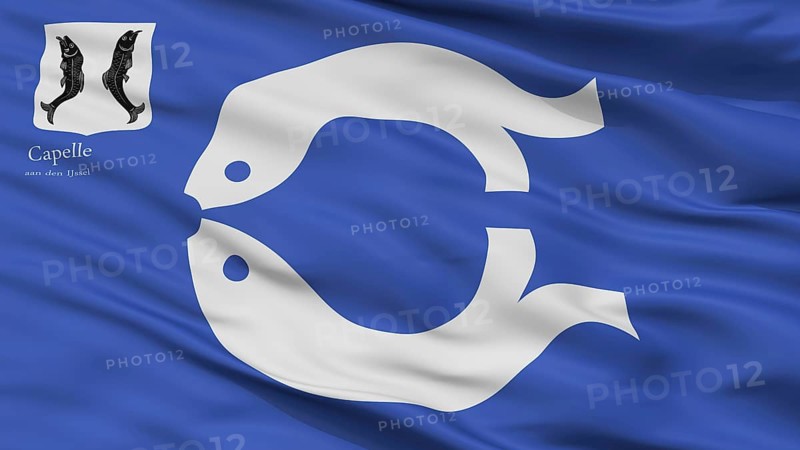 Capelle Aan Den Ijssel City Flag, Country Netherlands, Closeup View