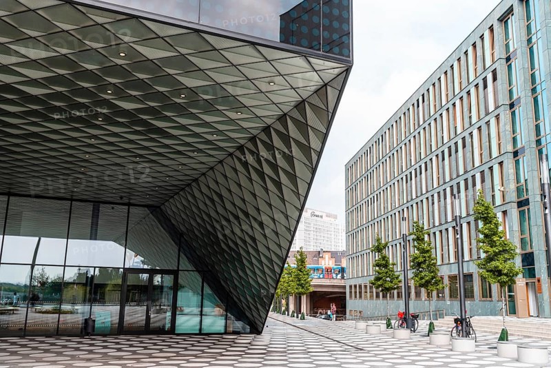 Berlin, Germany, July 30, 2019: Exterior view of Futurium. It is a building for exhibitions and events in the heart of Berlin in government district, Europe