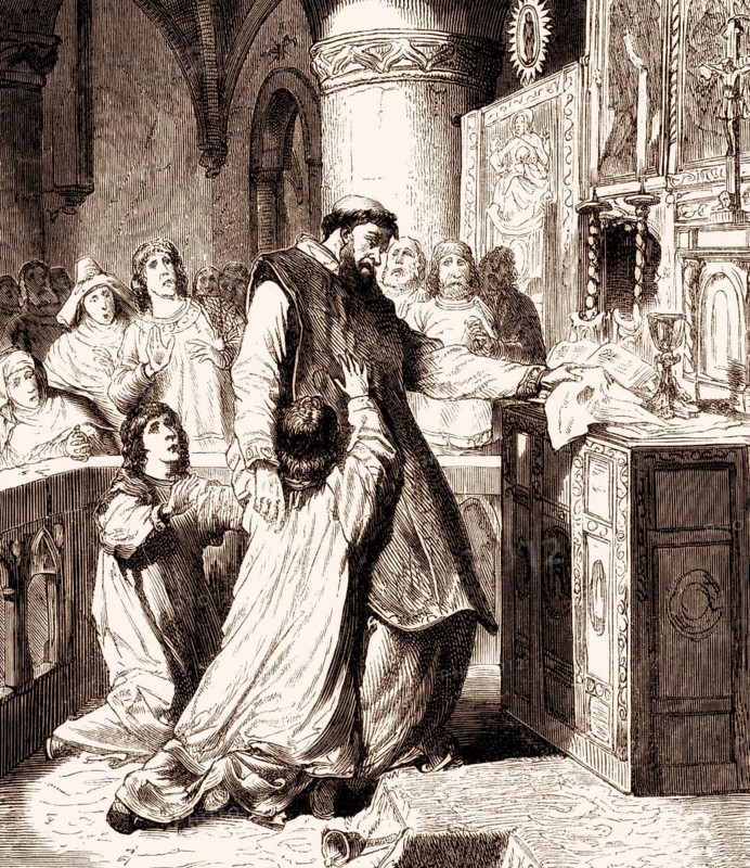 The Mass at Bolsena, an Eucharistic miracle said to have taken place in 1263