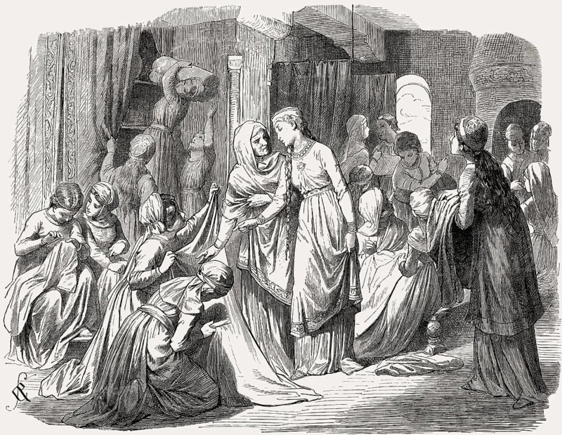 Kriemhild at her Burgundian court, Worms