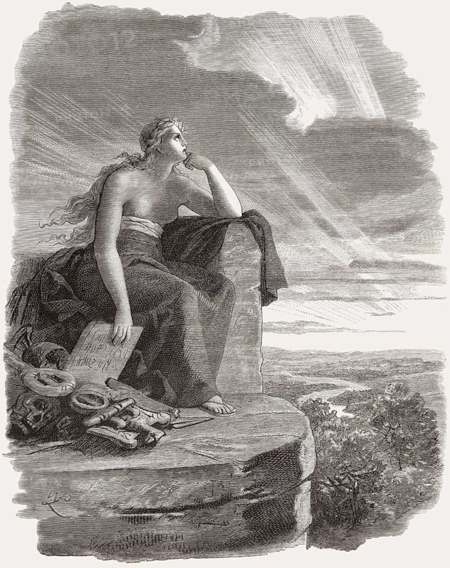 Veleda, Priestess and prophet of the Germanic tribe of the Bructeri