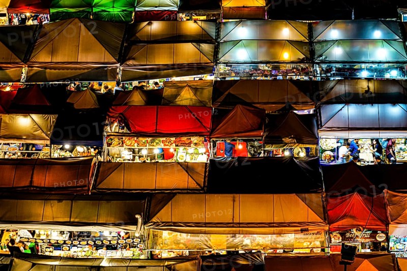 Talat lot Phi Ratchada (night market of Thailand, Bangkok). Shooting Location: Bangkok, Thailand, Asia