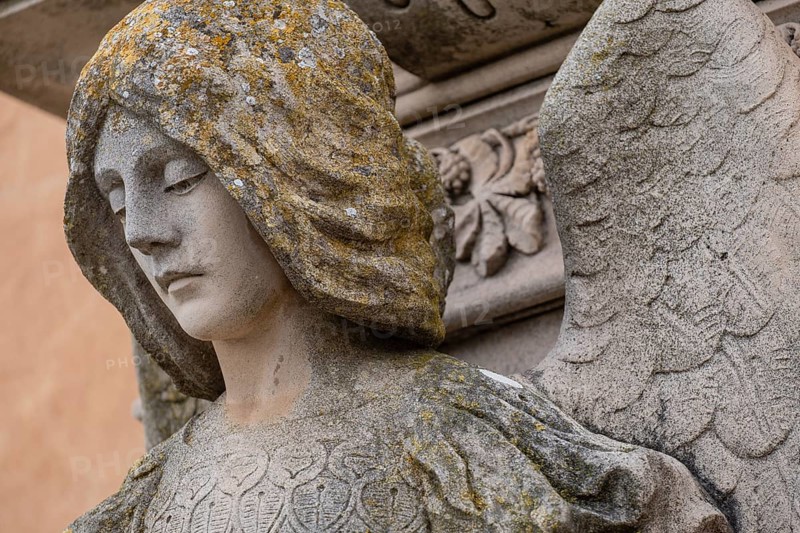 Angel, Roig family aedicule, Sineu, municipal cemetery, Majorca, Balearic Islands, Spain, Europe