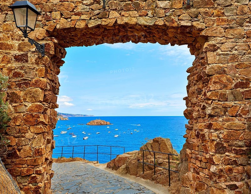 Tossa de Mar castle in Costa Brava of Catalonia Spain