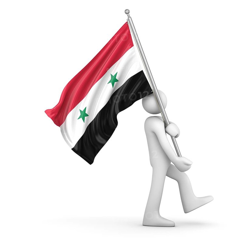 Flag of Syria, This is a computer generated and 3d rendered picture