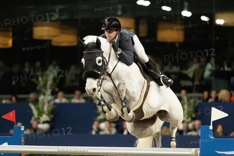 Julien Anquetin of France competes in 1.60m FEI Jumping World Cup at Jumping Amsterdam in Amsterdam, The Netherlands, Europe