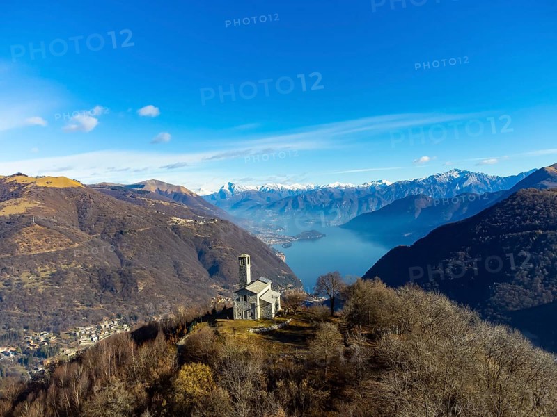 Landscape of the San Zeno Hermitage from Valle Intelvi