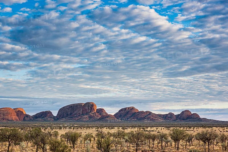 Kata Tjuta, formerly The Olgas, panorama, partial view from south, Uluru-Kata Tjuta National Park, Northern Territory, Australia, Oceania