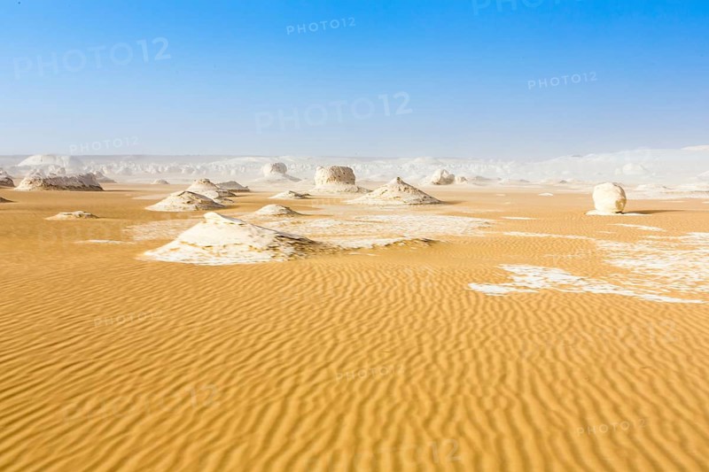 White Desert at Farafra in the Sahara of Egypt. Africa