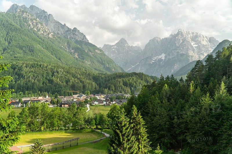 Mountain landscape next to Kranjska Gora in Slovenia