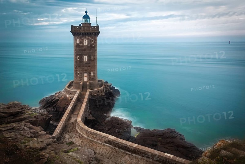 Lighthouse at Atlantic coast, Brittany, France, Europe