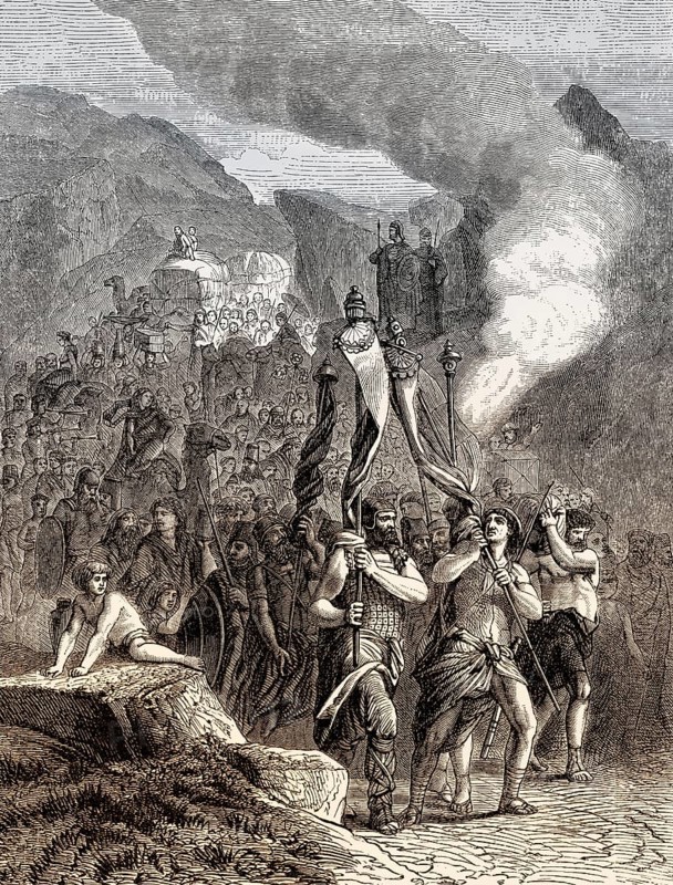 Joshua and the Israelites on the way to the Promised Land, Book of Joshua, Old Testament