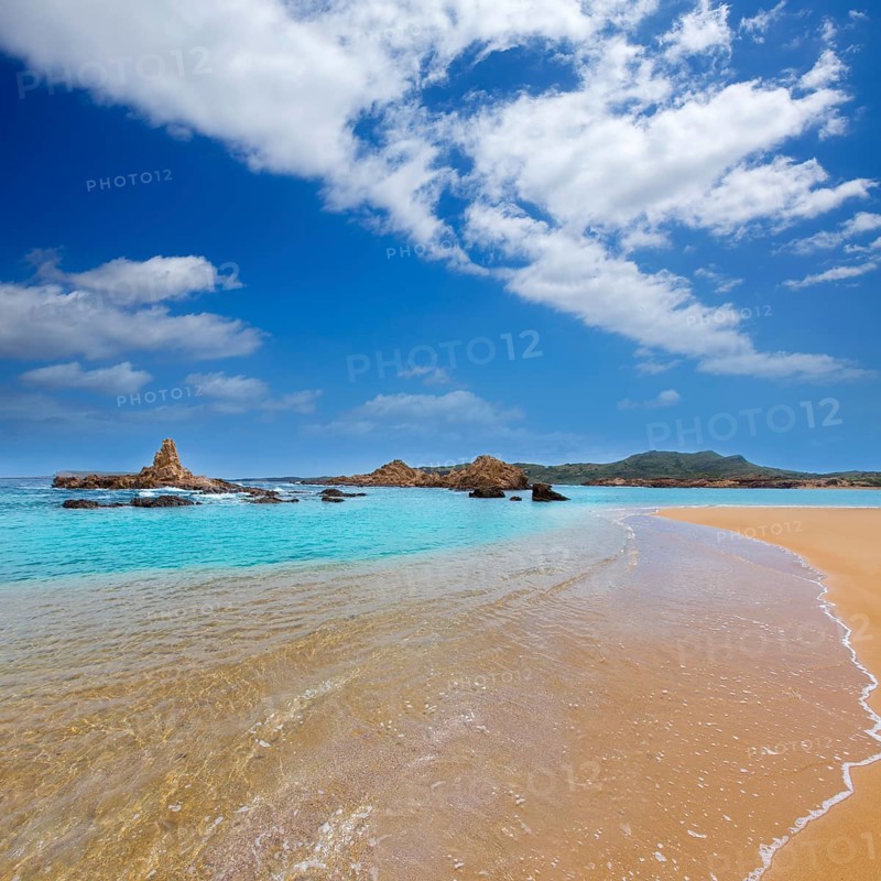 Cala Pregonda in Menorca at Balearic islands es Mercadal